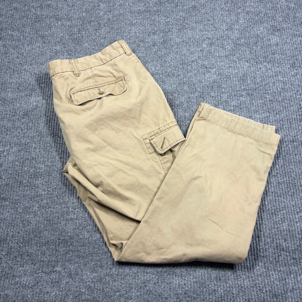 Vintage Roundtree & Yorke Pants Mens 40x32 Cargo Khaki Skater Streetwear Y2K